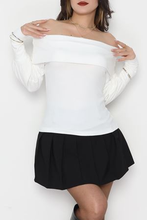 Buzzy Madonna Yaka Bluz Ekru - 1003.2119.