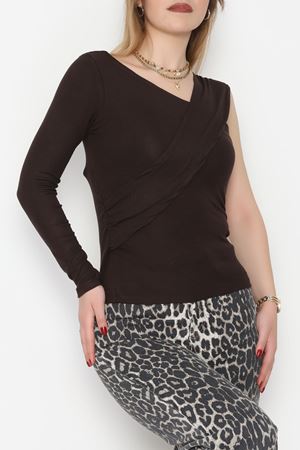 Tek Omuz Bluz Kahve - 1006.2119.