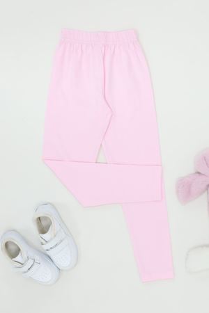 6-12 Yaş Likralı Penye Tayt Pembe - 50946.1981.