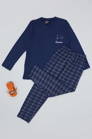 5-12 Yaş Süprem Pijama Takımı Lacivert - 52091.1048.