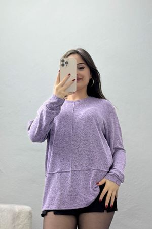 Yün Çilek Bluz Lila - 51065.2114.