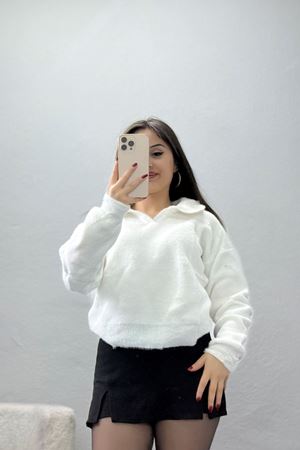 Yumuşak Dokulu Triko Ekru - 51109.1765.