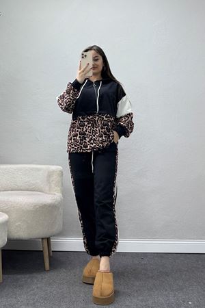 Parçalı Eşofman Takımı Siyahleo - 8122.1005.