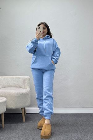 Kapşonlu 3 İplik Eşofman Takımı Bebemavi - 20965.1878.