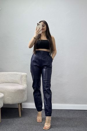 Önü Çımalı Jogger Pantolon Lacivert - 51210.1779.