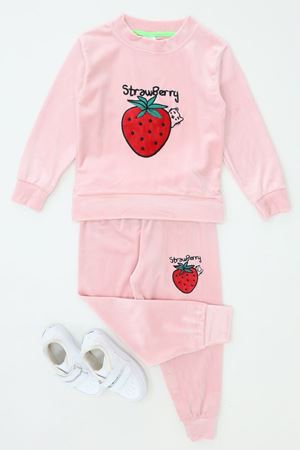 4-10 Yaş Fransız Kadife Likralı İkili Takım Pudra - 52132.1776.