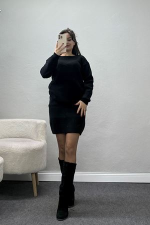 Etekli Triko Takım Siyah - 2294.1247.