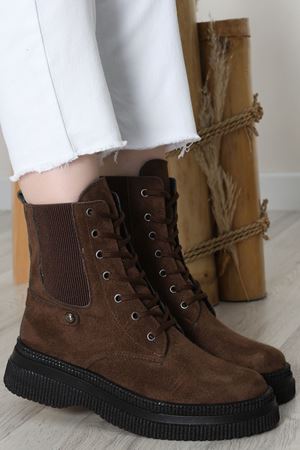 Lastik Detaylı Postal Bot Kahvesüet - 31623.264.