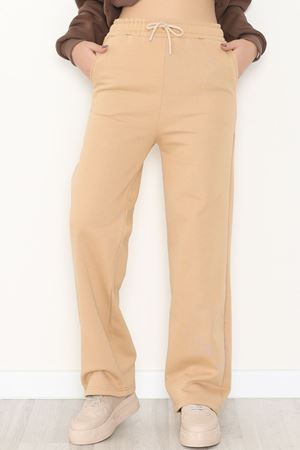 Palazzo 3 İplik Eşofman Altı Camel - 6000.1247.