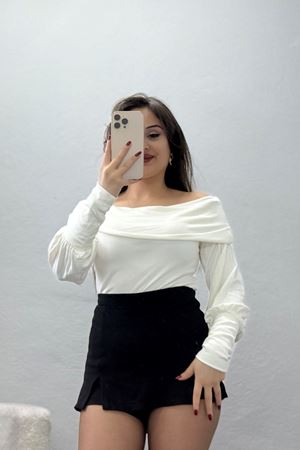 Buzzy Madonna Yaka Bluz Ekru - 1003.2119.
