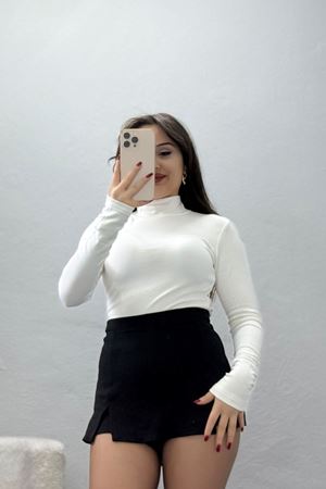 Dik Yaka Bluz Ekru - 1075.2119.