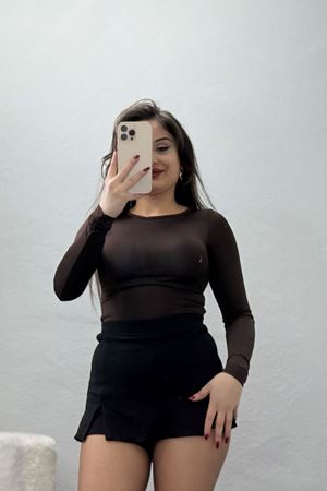 Bisiklet Yaka Mikro Çıtçıtlı Body Kahve - 21941.200.