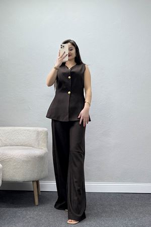 Poliviskon Yelekli Takım Kahve - 9248.424.