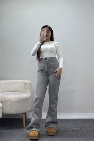 3 İplik İspanyol Paça Eşofman Altı Antrasit - 42522.1878.