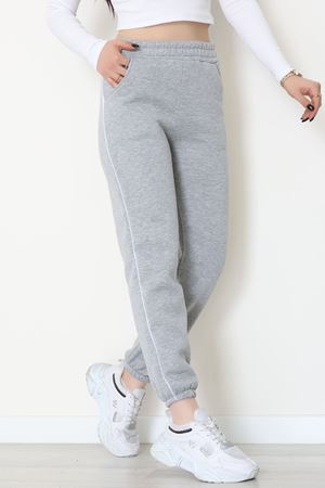 3 İplik Biyeli Eşofman Altı Gri - 30103.1878.