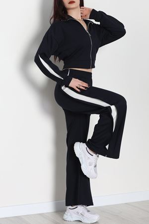 Gizli Şerit Modal Kumaş Takım Lacivert - 4134.1247.