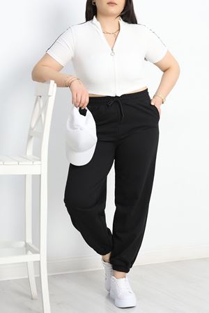 Büyük Beden 2 İplik Eşofman Altı Siyah - 50661.1005.