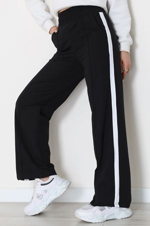 Şeritli 2 İplik Eşofman Altı Siyah - 52103.1005.