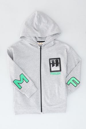 8-12 Yaş 2 İplik Şardonlu Fermuarlı Sweat Gri - 324449.1576.