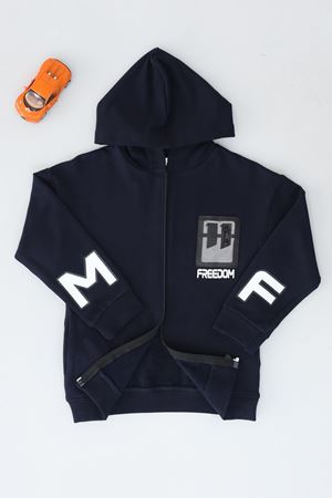 8-12 Yaş 2 İplik Şardonlu Fermuarlı Sweat Lacivert - 324449.1576.