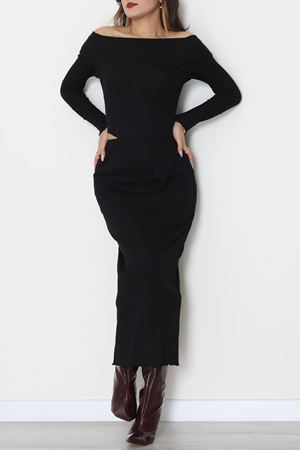 Madonna Yaka Kaşkorse Midi Boy İkili Takım Siyah - 42792.1567.