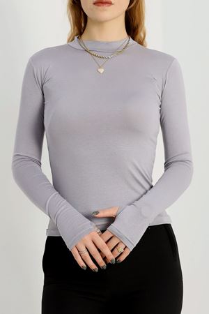 Dik Yaka Parmak Geçmeli Viskon Body Boyalıgri - 40076.599.