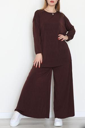 Sandy Crash Kumaş İkili Takım Kahve - 42667.1949.