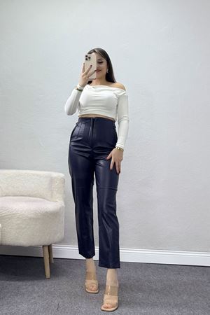 Pu Deri Fleto Cepli Pantolon Lacivert - 51100.1779.