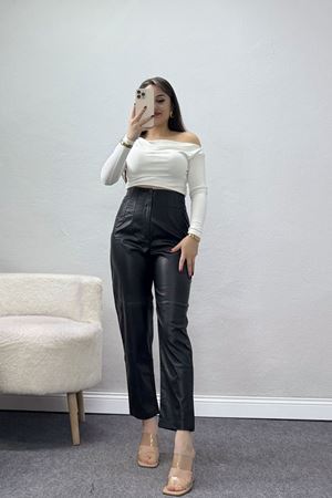 Pu Deri Fleto Cepli Pantolon Siyah - 51100.1779.