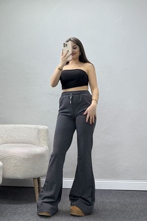 2 İplik İspanyol Paça Eşofman Altı Füme - 52118.1857.