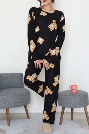 Süet Alt Üst Aynı Pijama Takımı Ayıkafa - 118.1287.