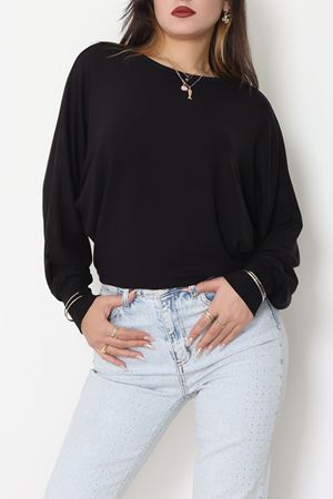 Yarasa Kol Salaş Bluz Siyah - 31740.2115.