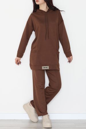 İki İplik Eşofman Takımı Kahve - 52112.2032.