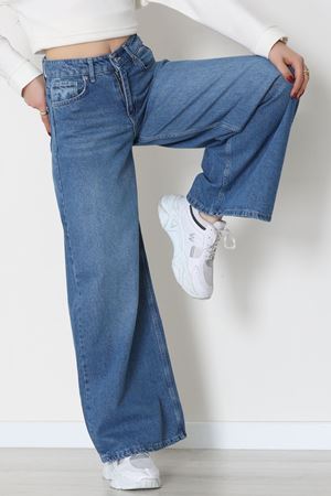 Palazzo Geniş Paça Kot Pantolon Mavi - 31548.2059.