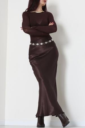 Beli Lastikli Verev Kesim Saten Etek Kahve - 51242.2077.