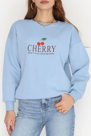 3 İplik Bisiklet Yaka Sweat Bebemavi - 42235.1878.