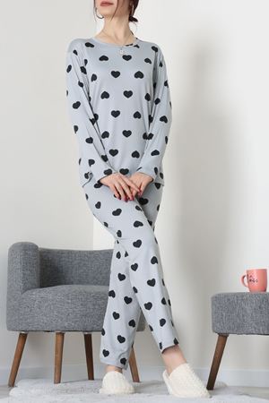 Sandy Alt Üst Aynı Pijama Takımı Gri - 52166.1048.