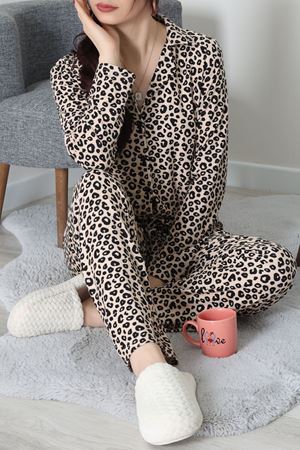 Düğmeli Süet Takım Benek - 450.1287.