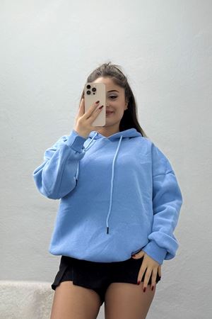 3 İplik Kapşonlu Sweat Bebemavi - 20074.1878.