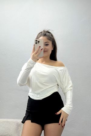 Kayık Yaka Viskon Body Ekru - 42777.599.