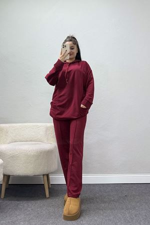 İki İplik Eşofman Takımı Bordo - 52112.2032.