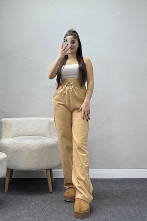 Palazzo 3 İplik Eşofman Altı Camel - 6000.1247.