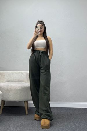 3 İplik Şardonlu Paça Stoperli Eşofman Altı Haki - 52069.2113.