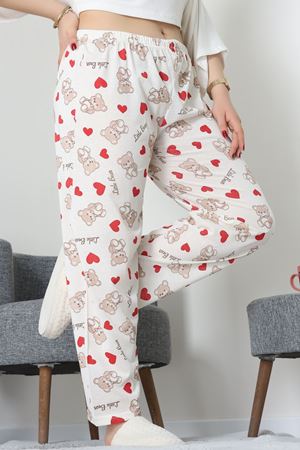 Büyük Beden Süprem Pijama Altı Krem - 55011.1567.