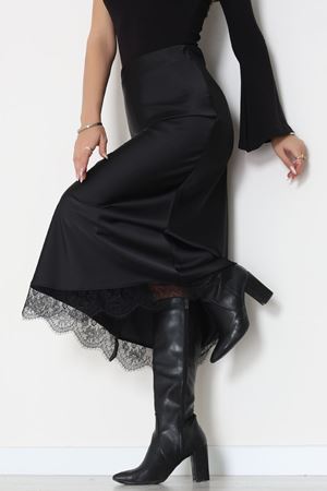 Uzun Saten Etek Siyah - 51250.399.