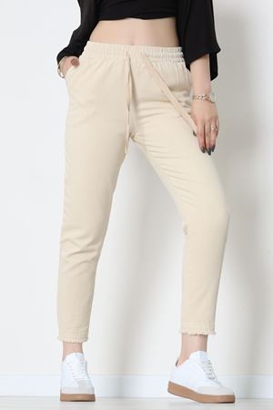 Gabardin Beli Lastlikli Pantolon Bej - 51249.1347.