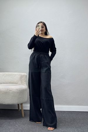 Soft Touch Dokuma Modal Pantolon Siyah - 30810.1837.