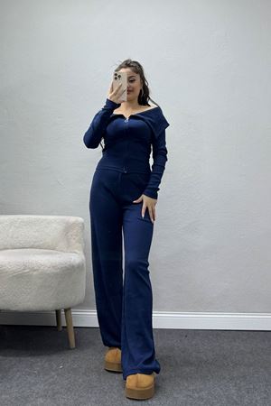 Madonna Yaka Likralı Kaşkorse İkili Takım Lacivert - 51089.1567.