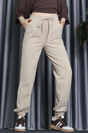 Modal Kumaş Jogger Pantolon Bej - 31591.444.