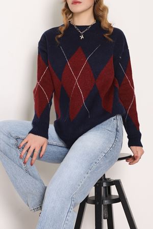 Baklava Dilimli Triko Kazak Lacibordo - 51262.1918.